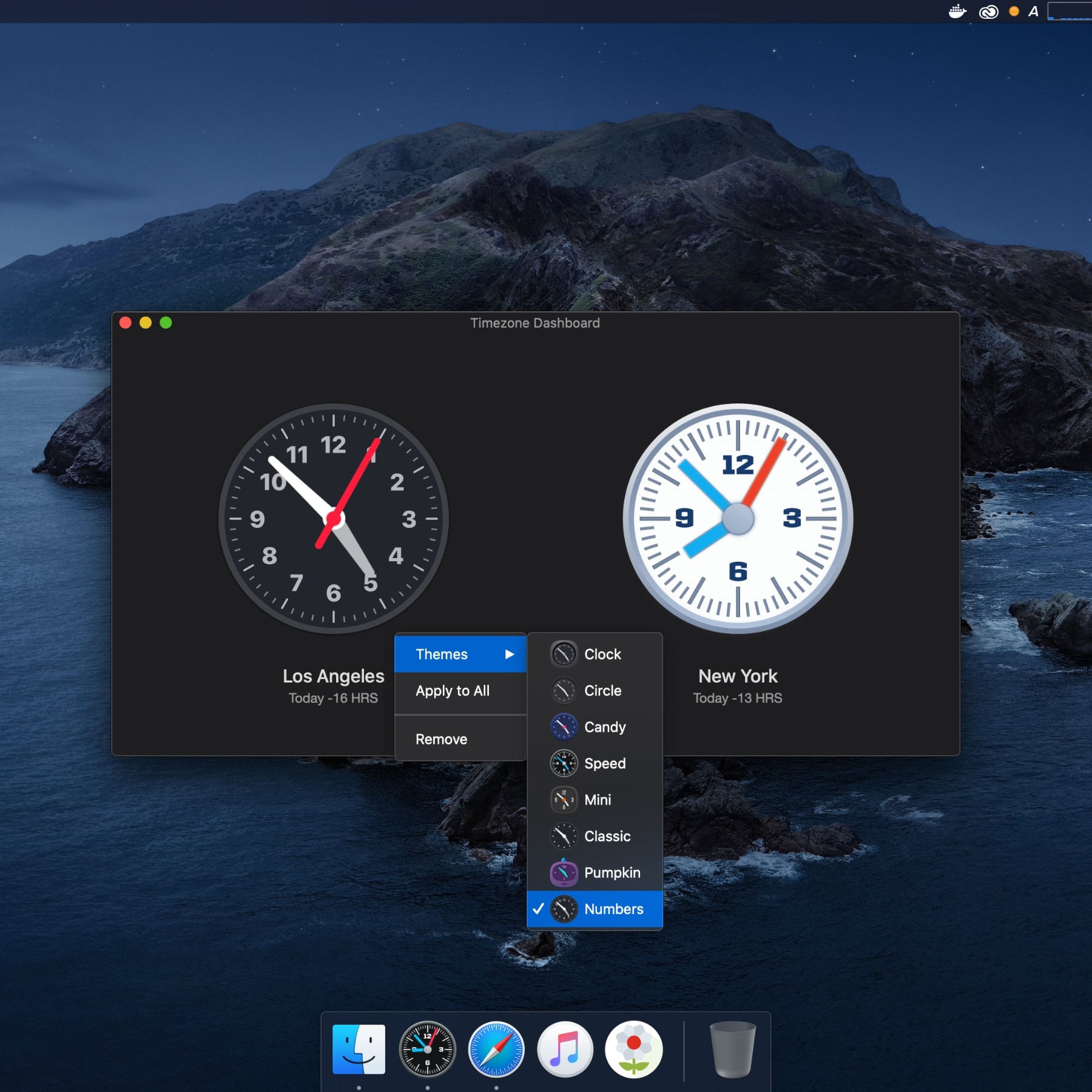 Timezone Dashboard - Themes