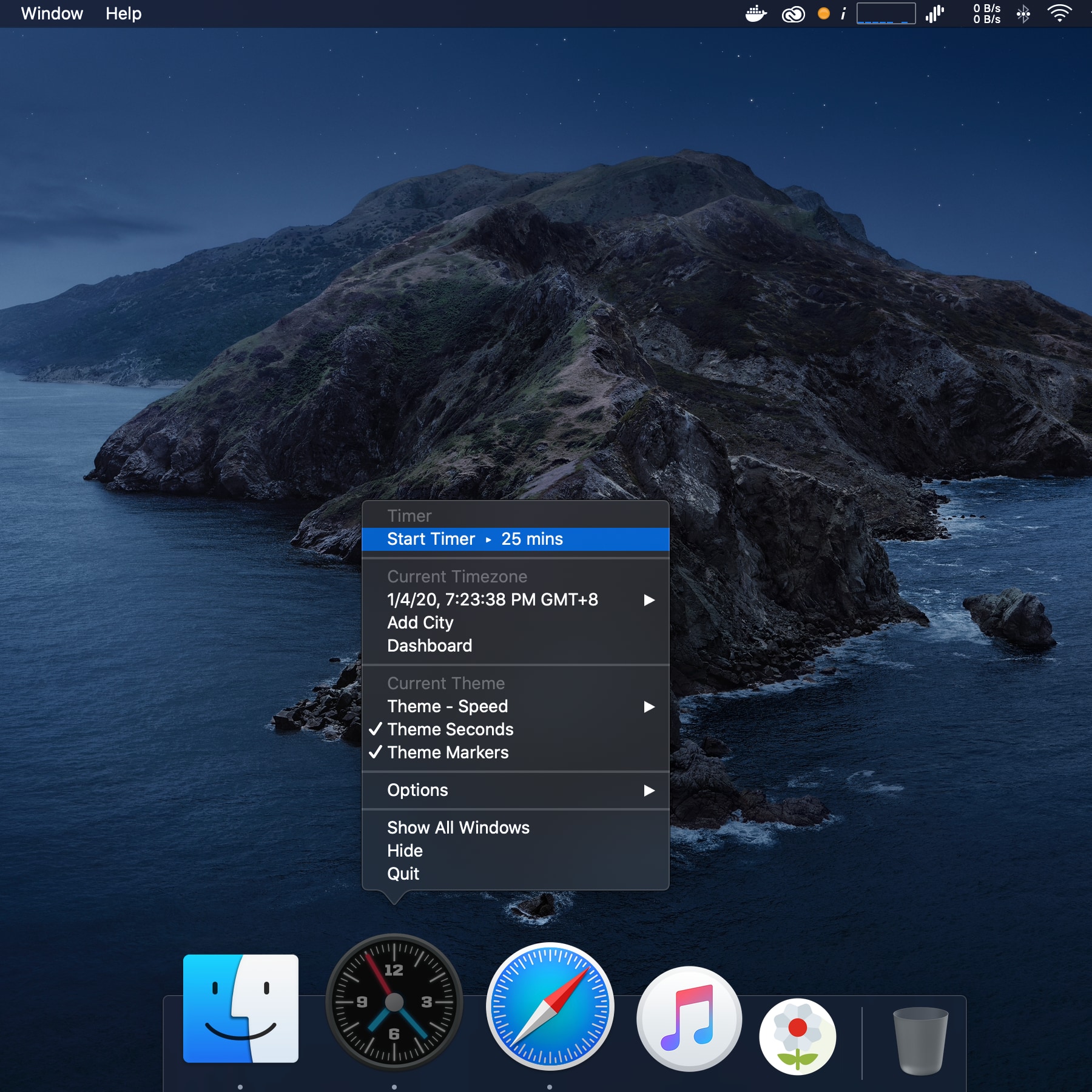 Timer - Dock Menu