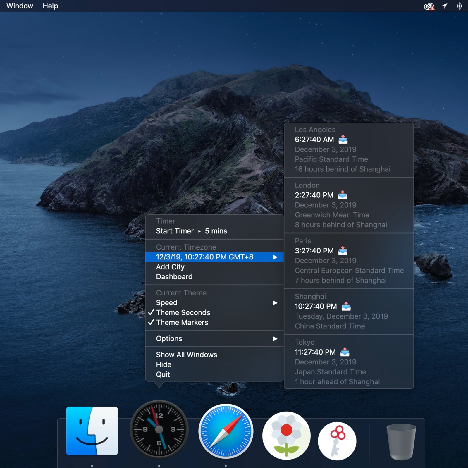 Dock Clock - Dock Menu