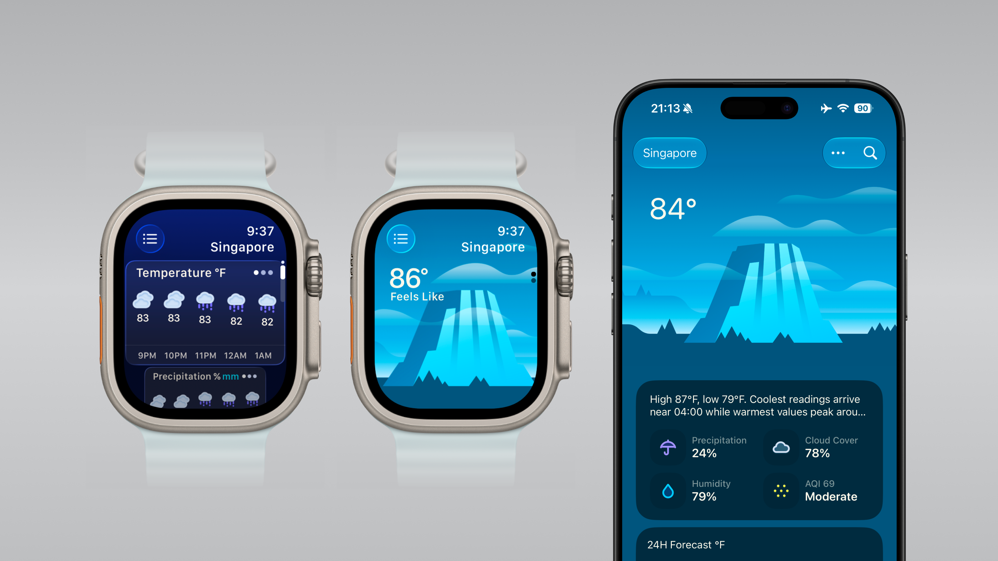 Weather mini Apple Watch experience